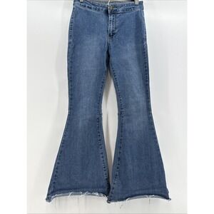 C & V Jeans Girls  12  Blue Flare High Rise Bell Bottom Chelsea & Violet Denim
